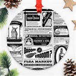 Creepy Newspaper Ornament (Round)