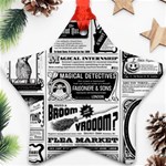 Creepy Newspaper Ornament (Star)