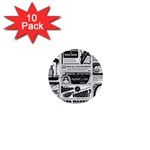 Creepy Newspaper 1  Mini Button (10 pack) 