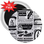 Creepy Newspaper 3  Magnet (10 pack)