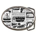 Creepy Newspaper Belt Buckle