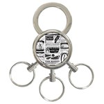 Creepy Newspaper 3-Ring Key Chain