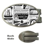 Creepy Newspaper Money Clip (Oval)