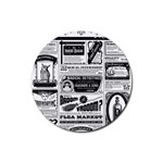 Creepy Newspaper Rubber Coaster (Round)