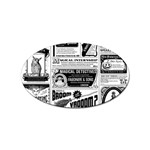 Creepy Newspaper Sticker (Oval)