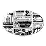 Creepy Newspaper Magnet (Oval)