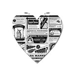 Creepy Newspaper Magnet (Heart)