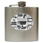 Creepy Newspaper Hip Flask (6 oz)