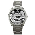 Creepy Newspaper Sport Metal Watch