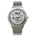 Creepy Newspaper Stainless Steel Watch