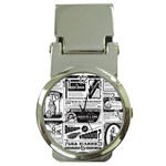 Creepy Newspaper Money Clip Watch