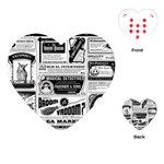 Creepy Newspaper Playing Cards (Heart)