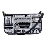 Creepy Newspaper Shoulder Clutch Bag