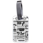 Creepy Newspaper Luggage Tag (two sides)