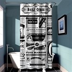 Creepy Newspaper Shower Curtain 36  x 72  (Stall)