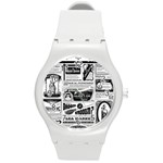 Creepy Newspaper Round Plastic Sport Watch (M)