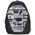 Creepy Newspaper Backpack Bag