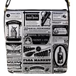 Creepy Newspaper Flap Closure Messenger Bag (S)