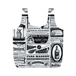 Creepy Newspaper Full Print Recycle Bag (M)