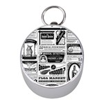 Creepy Newspaper Silver Compass (Mini)