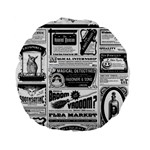 Creepy Newspaper Standard 15  Premium Flano Round Cushion 