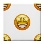 star eyes emoji Tile Coaster