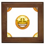 star eyes emoji Framed Tile