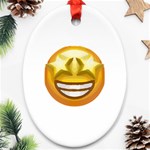 star eyes emoji Ornament (Oval)