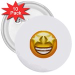 star eyes emoji 3  Button (10 pack)