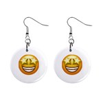 star eyes emoji 1  Button Earrings