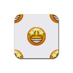 star eyes emoji Rubber Coaster (Square)