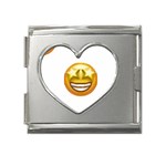 star eyes emoji Mega Link Heart Italian Charm (18mm)