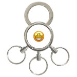 star eyes emoji 3-Ring Key Chain