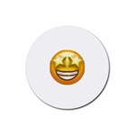 star eyes emoji Rubber Coaster (Round)