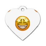 star eyes emoji Dog Tag Heart (One Side)