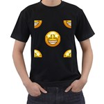 star eyes emoji Men s T-Shirt (Black)