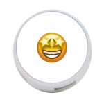 star eyes emoji 4-Port USB Hub (One Side)