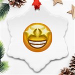 star eyes emoji Ornament (Snowflake)