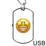 star eyes emoji Dog Tag USB Flash (One Side)