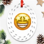 star eyes emoji Ornament (Oval Filigree)