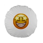 star eyes emoji Standard 15  Premium Round Cushion 