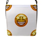 star eyes emoji Flap Closure Messenger Bag (L)