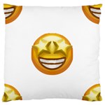 star eyes emoji Large Flano Cushion Case (One Side)