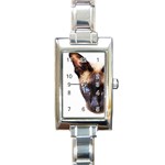 Siamese Cat Rectangle Italian Charm Watch