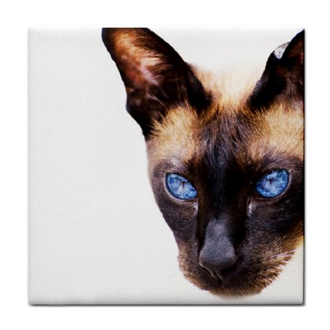 Siamese Cat Tile Coaster from ArtsNow.com Front