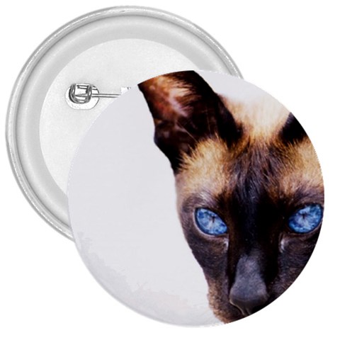 Siamese Cat 3  Button from ArtsNow.com Front