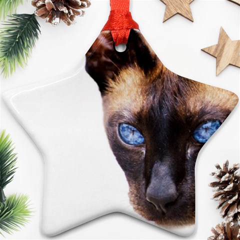 Siamese Cat Ornament (Star) from ArtsNow.com Front