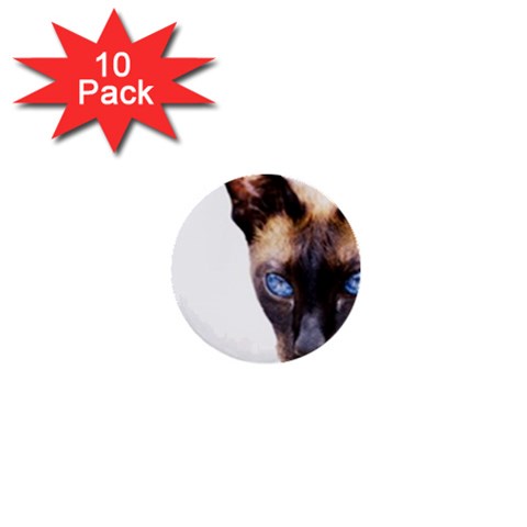 Siamese Cat 1  Mini Button (10 pack)  from ArtsNow.com Front