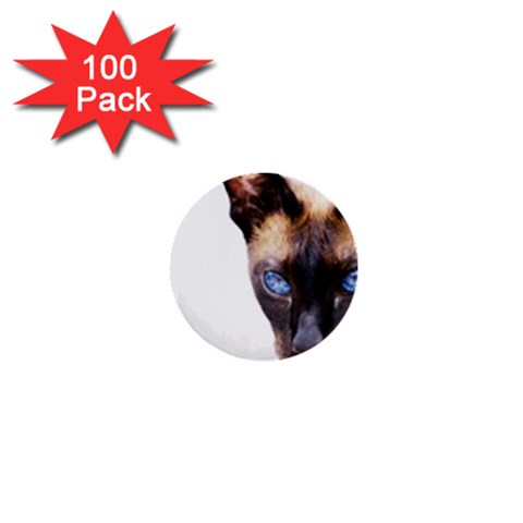 Siamese Cat 1  Mini Button (100 pack)  from ArtsNow.com Front