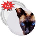 Siamese Cat 3  Button (10 pack)